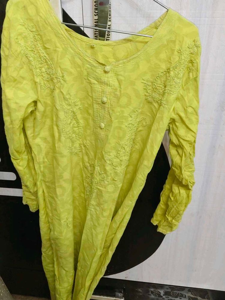 2 combo Embroidered Lime Green Kurta