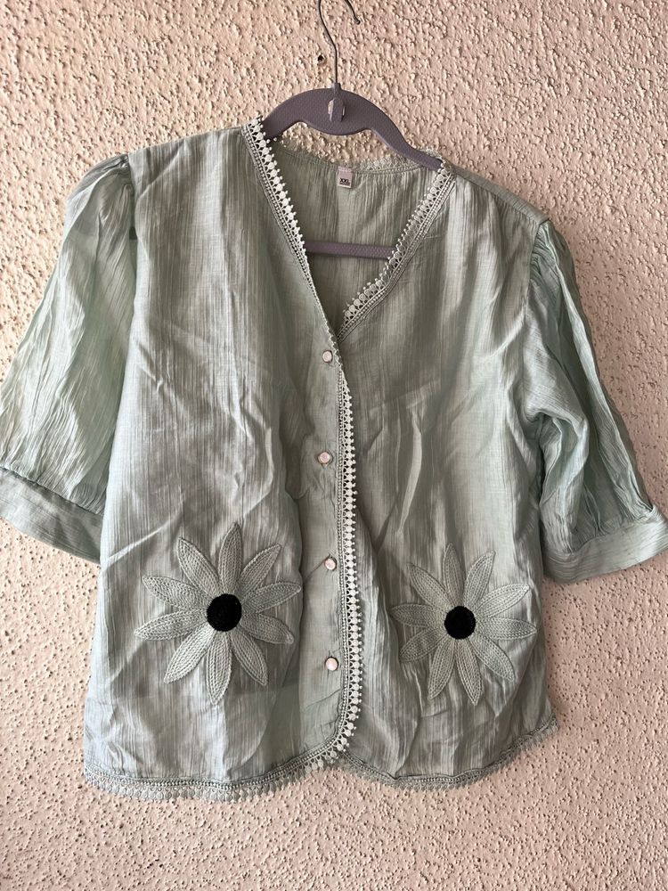 Light Green Floral Kurta top