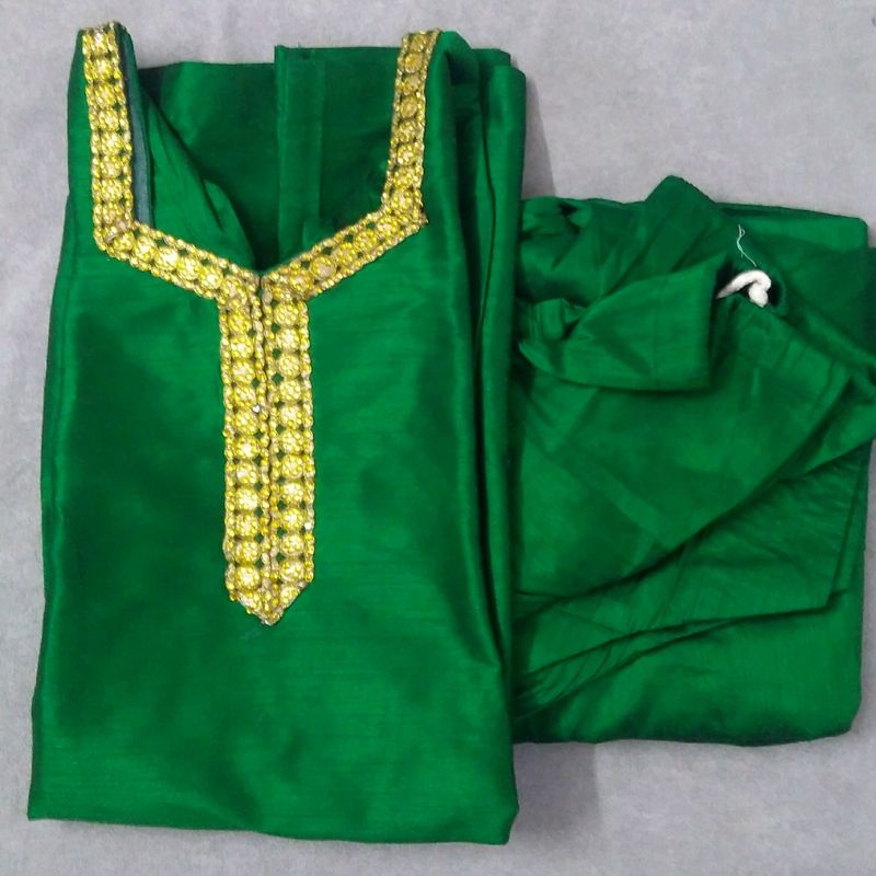 Royal Green Silk Suit