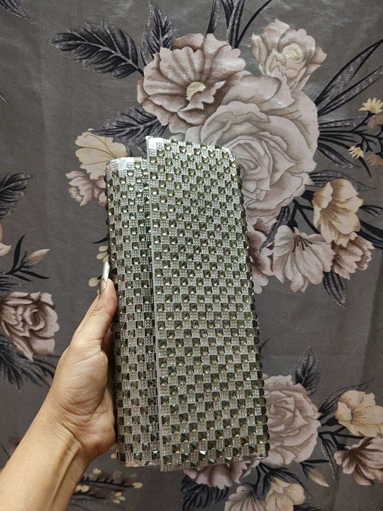Sparkling Embellished Clutch Bag