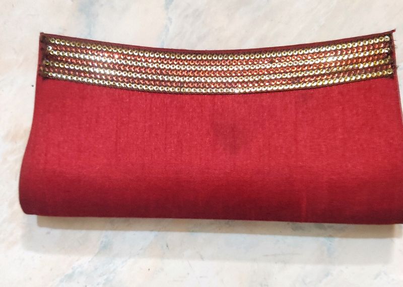Beautiful Maroon Clutch Purse