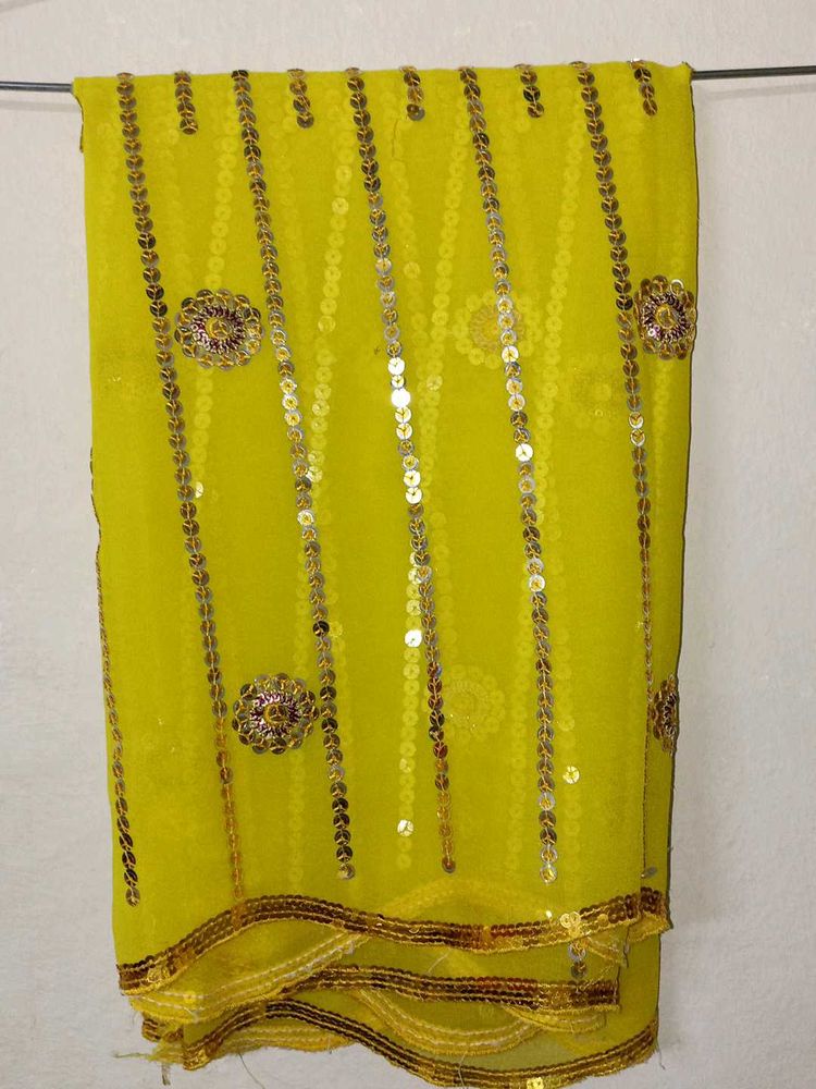 Stunning Sequined Yellow dupatta