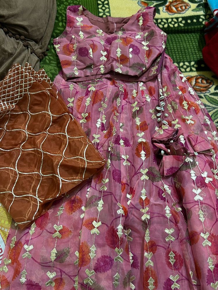 Floral Lehenga Choli with Dupatta