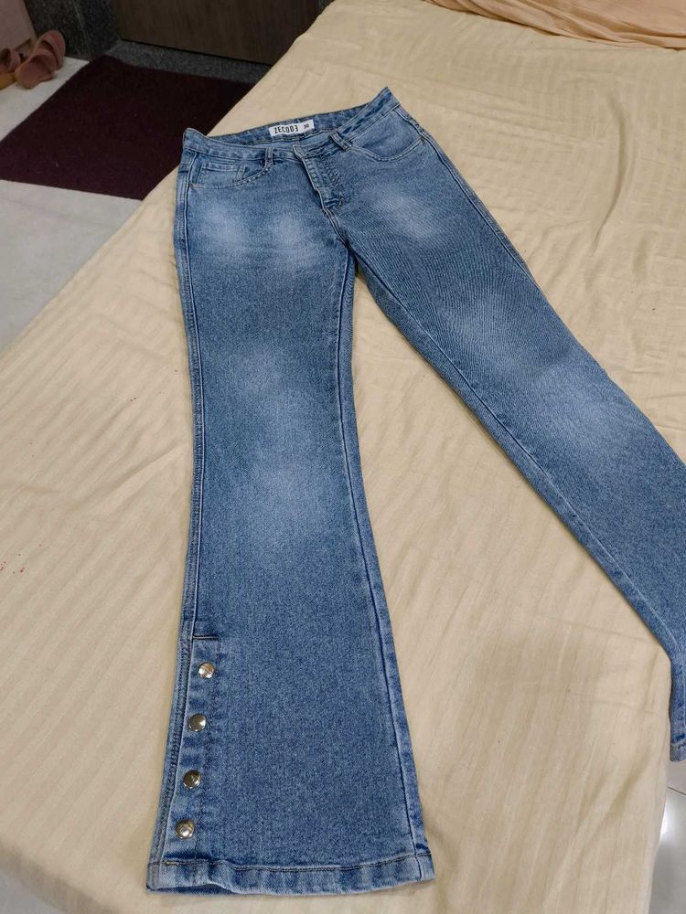 Blue Denim Bootcut Jeans
