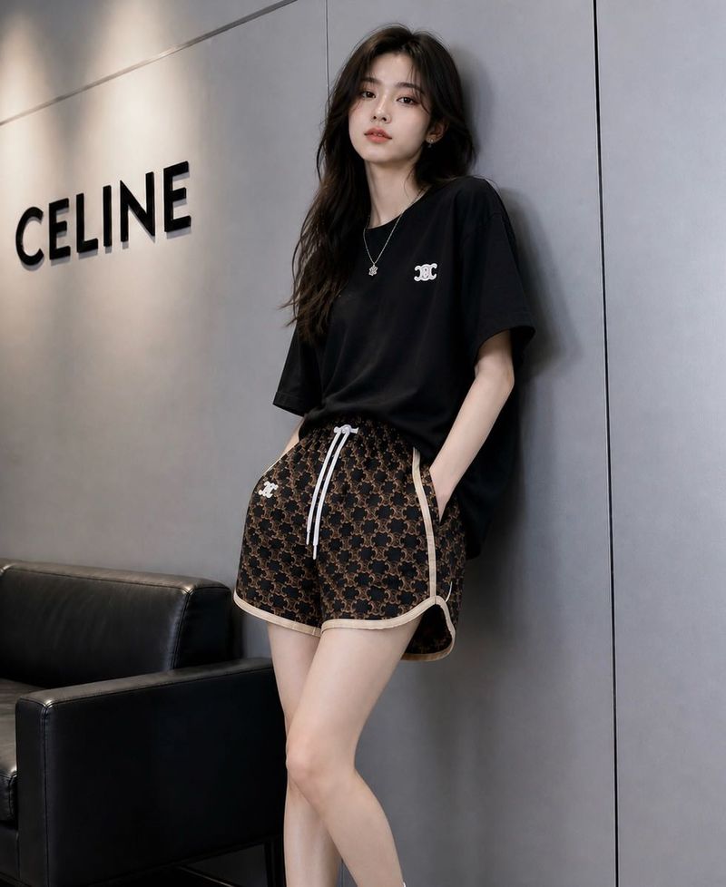 Celine Monogram Shorts