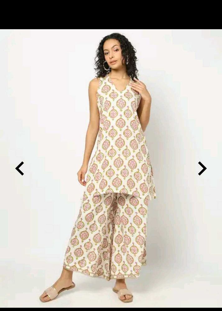Stylish Printed Kurta and Palazzo Set