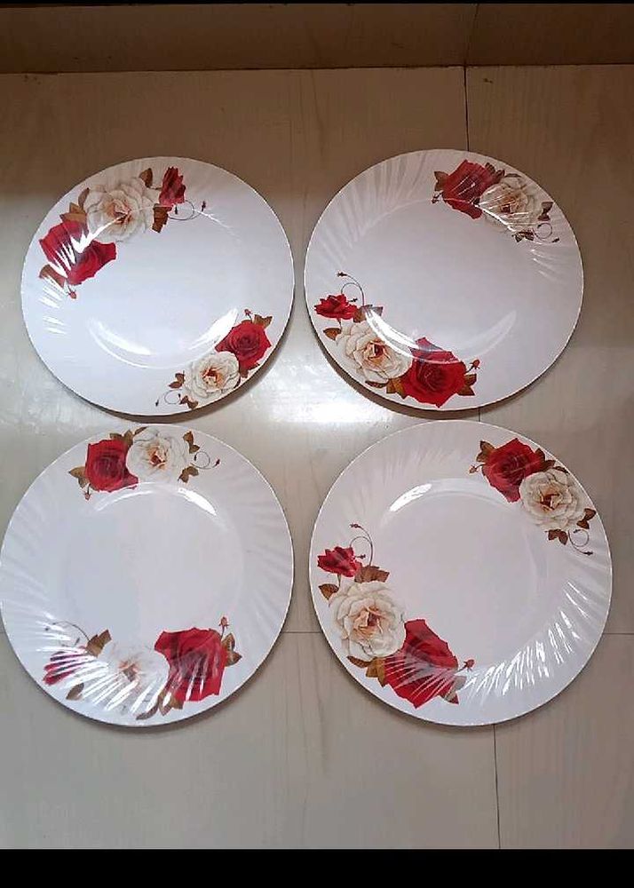 NEW LARGE  SIZE MELAMINE DINNER PLATE SET OF 4