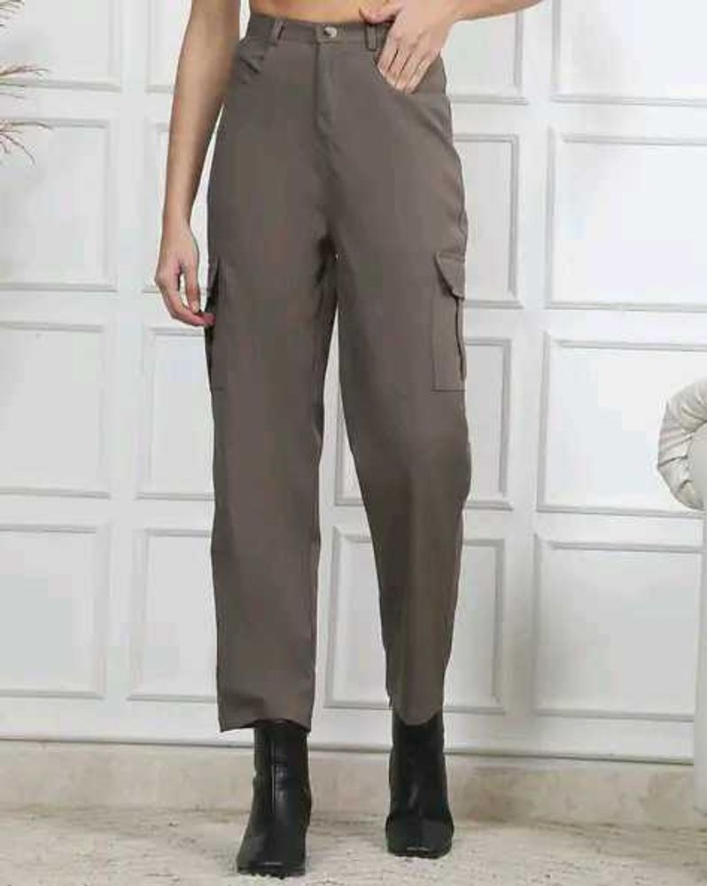 Shein Ankle Length Fly With Button Closure Cargo P
