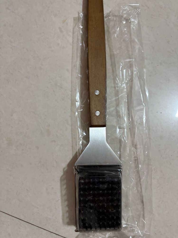 Grill Brush with Wooden Handle