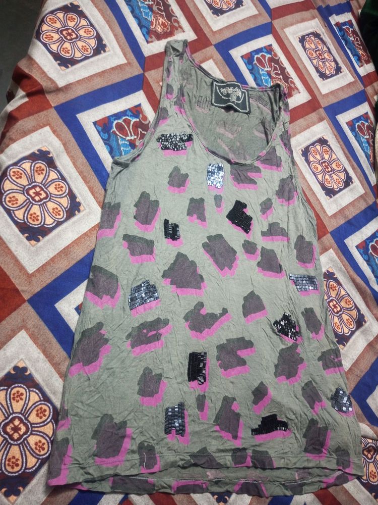 Long Grey Top Very Beautiful N