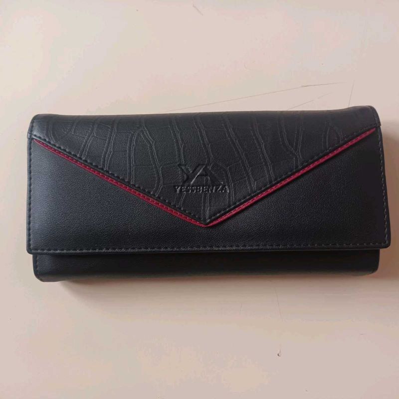 Chic Black Envelope Wallet