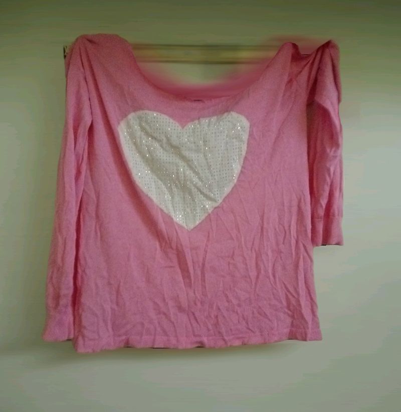Cute Pink Heart Top