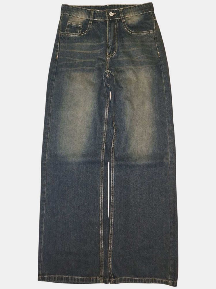 Wide Leg Baggy fit dark blue vintage denim