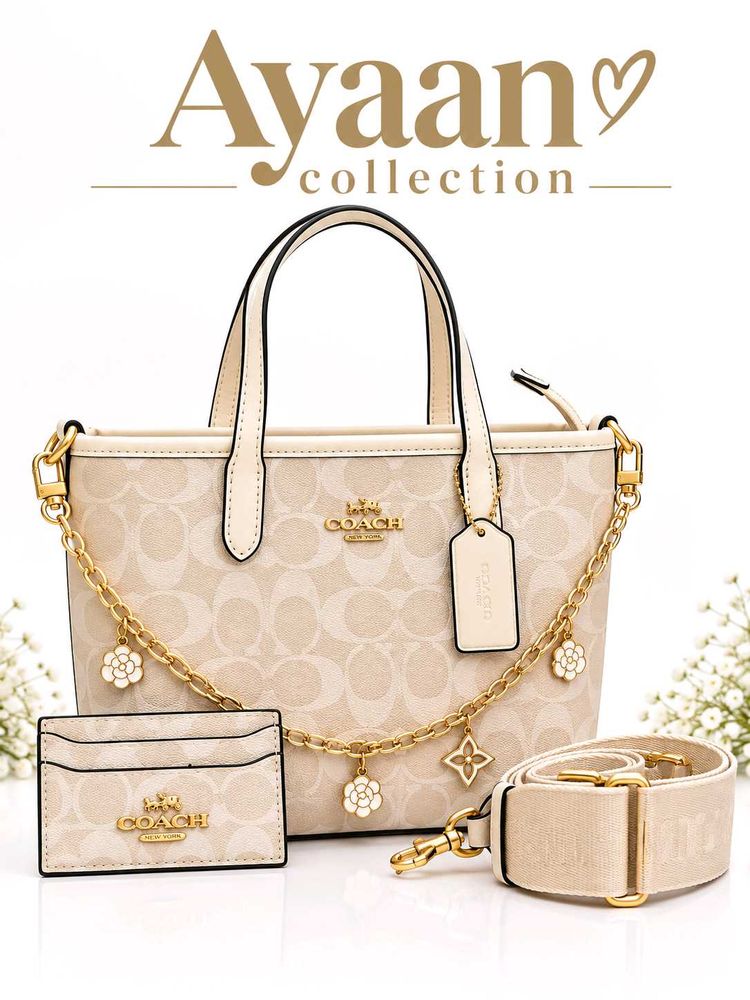 Coach City Mini With Charm+Card holder