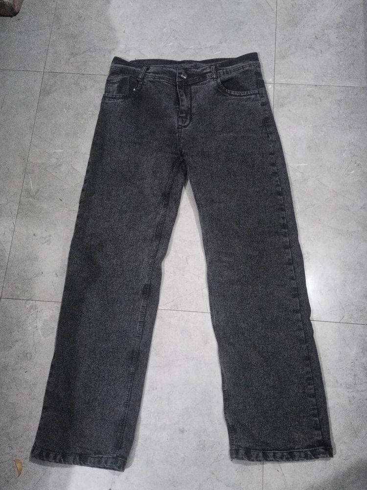 Classic Black Washed Denim Jeans