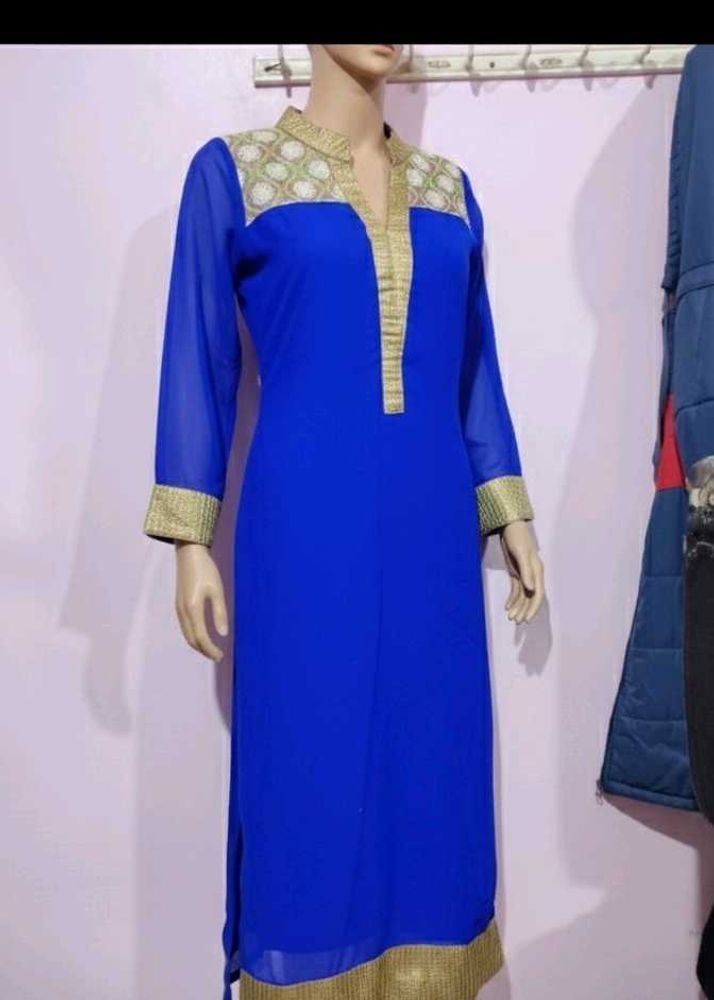 Party Wear Straight Cut Kurti