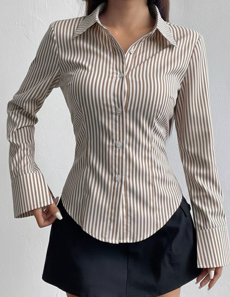 y2k striped shirt