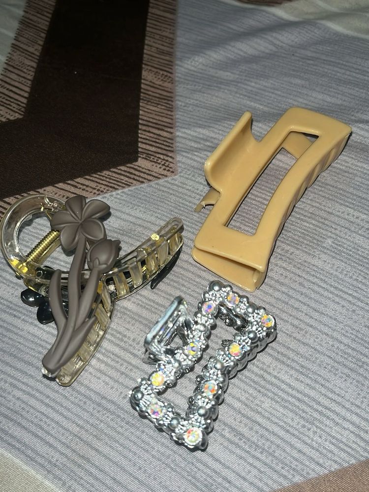 Set of 3 Stylish Hair Claw Clips