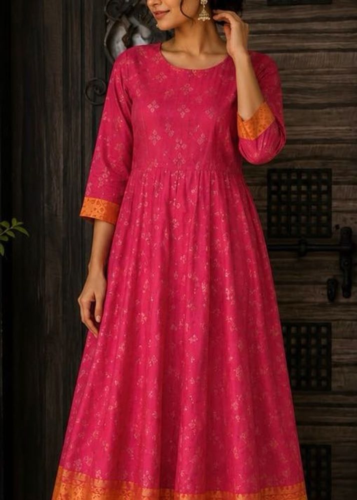 Pink Anarkali Kurta🌸