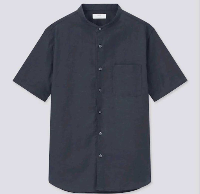 uniqlo linen cotton Short Sleeve shirt