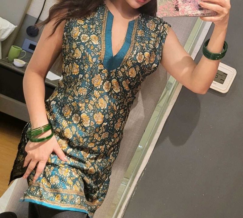satin Jaipuri kurta