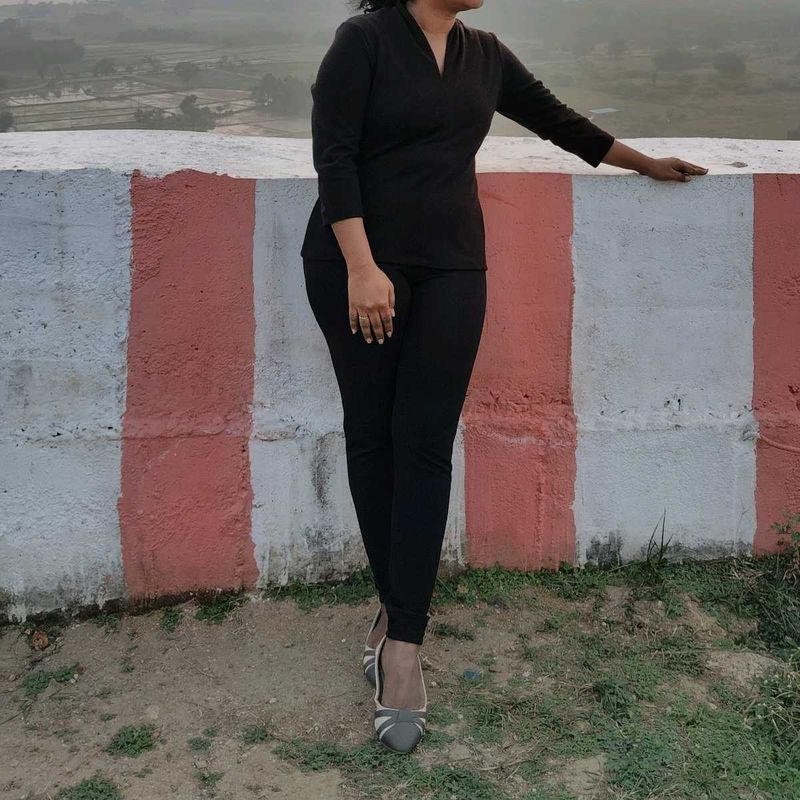 black top and pant