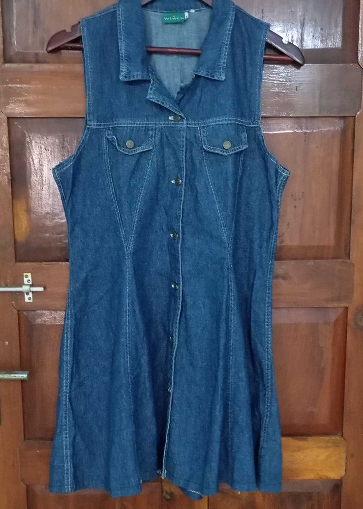 Sleeveless Denim Dress