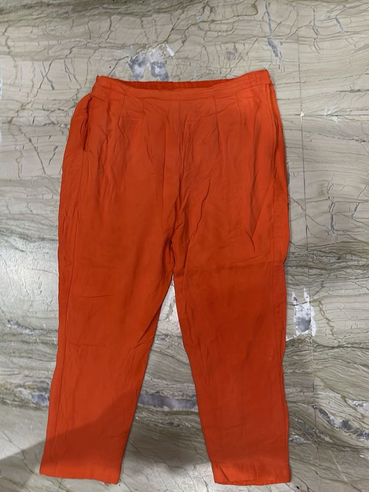 Orange Ethnic Pants
