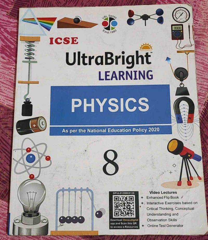 ICSE UltraBright Learning Physics Book - Grade 8