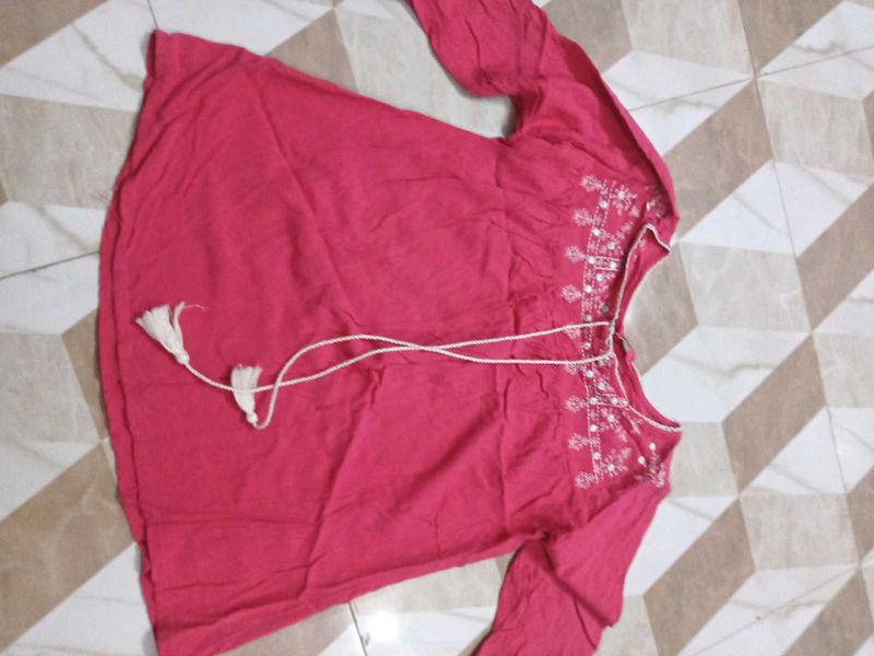 Vibrant Pink short kurti