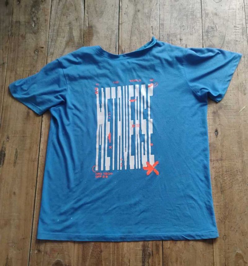 Blue Graphic Print T-Shirt