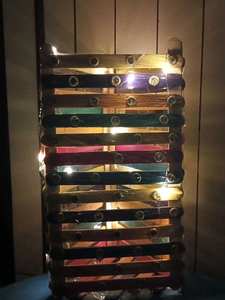 Handmade Popsicle Stick Lamp
