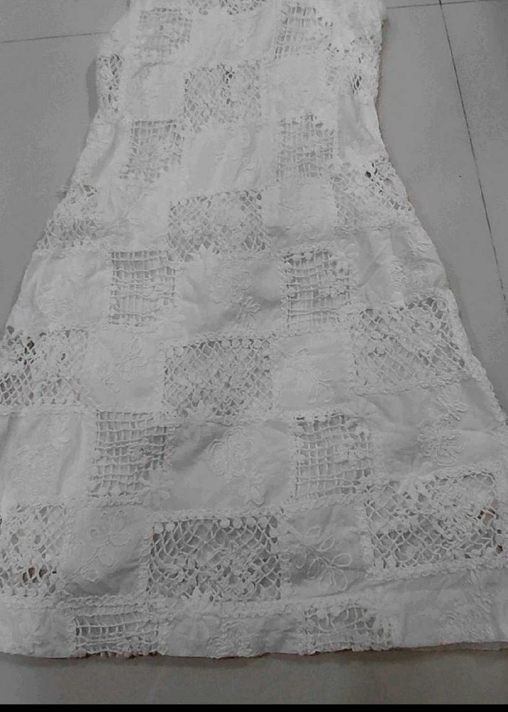 Elegant White Lace Gown