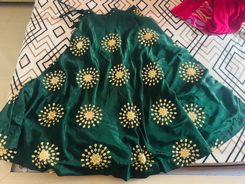 Elegant Green Embroidered Lehenga