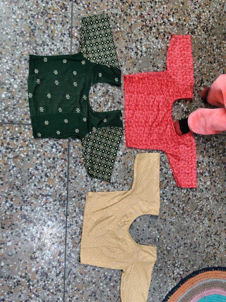 3 combo pack Stylish Readymade Saree Blouses