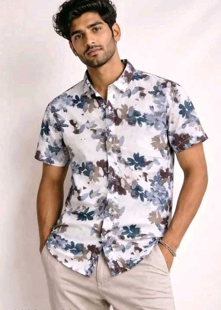 Stylish Floral Print Short Sleeve Shirt