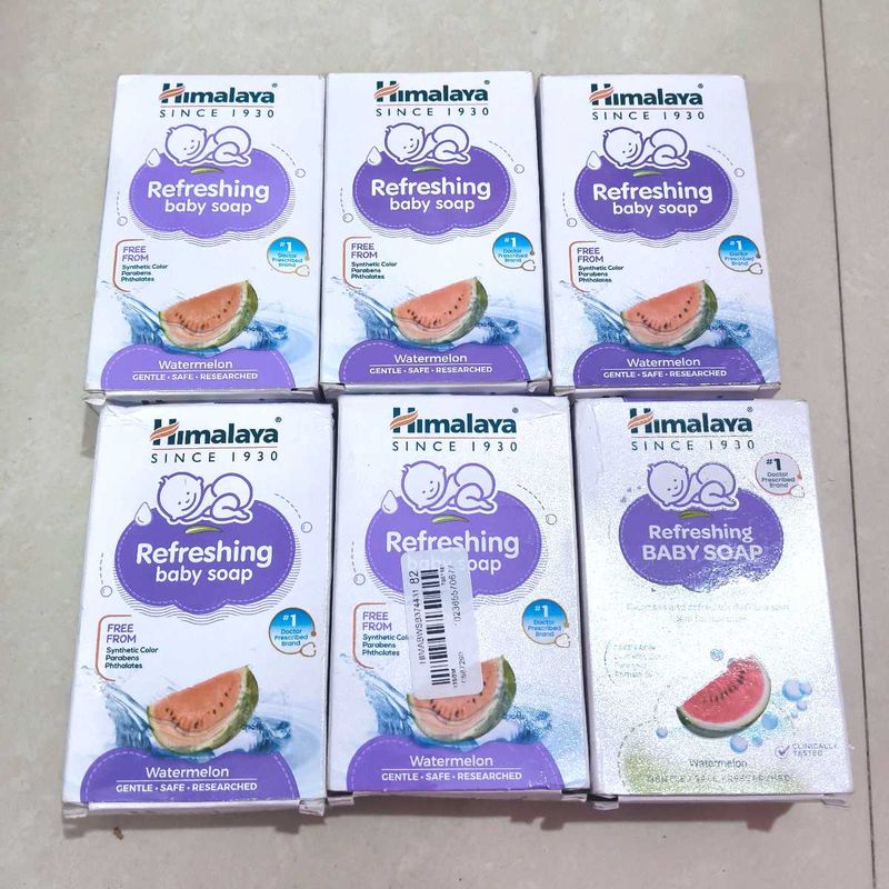 Pack of 6 Himalaya Refreshing Baby Soap, 125g EACH