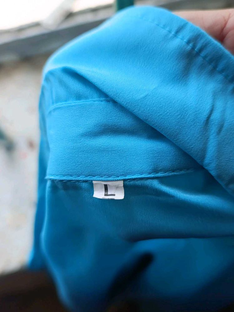 Turquoise Blue  formal shirt