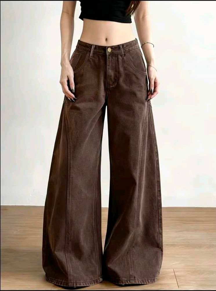 ᝰ.ᐟ Wide Leg Brown Jeans