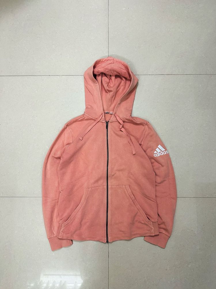 Adidas Pink Zip-Up Hoodie 🇺🇸