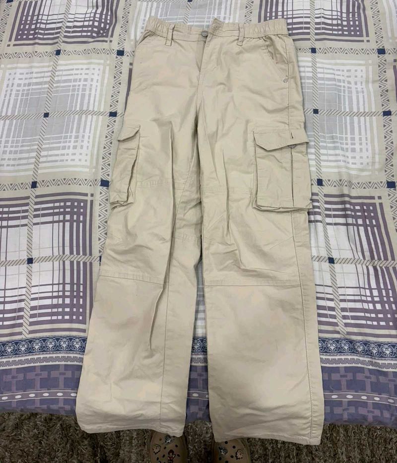 Beige Cargo Pants