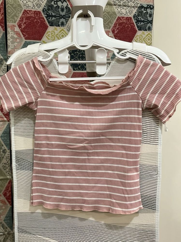 Striped Off-Shoulder Top