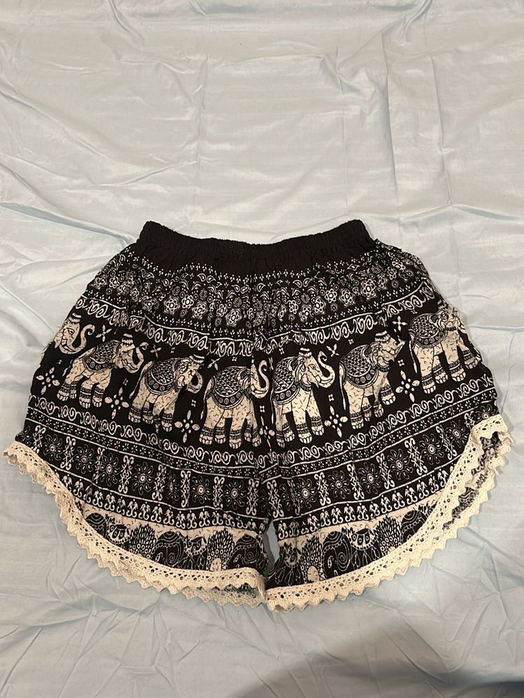 Boho Elephant Print Shorts