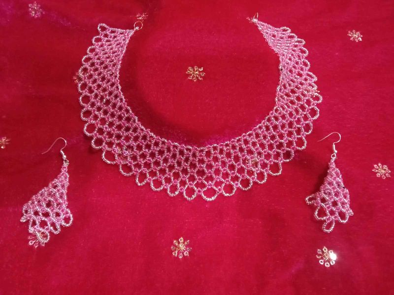 Elegant Beaded Necklace &amp; Earring Set