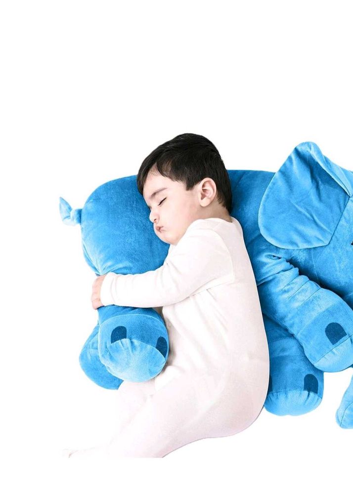 Blue Elephant Plush Pillow