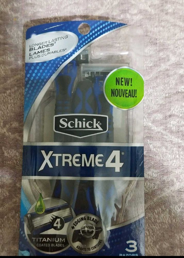 New Seal Pack Schick Brand Set Of Three Razors