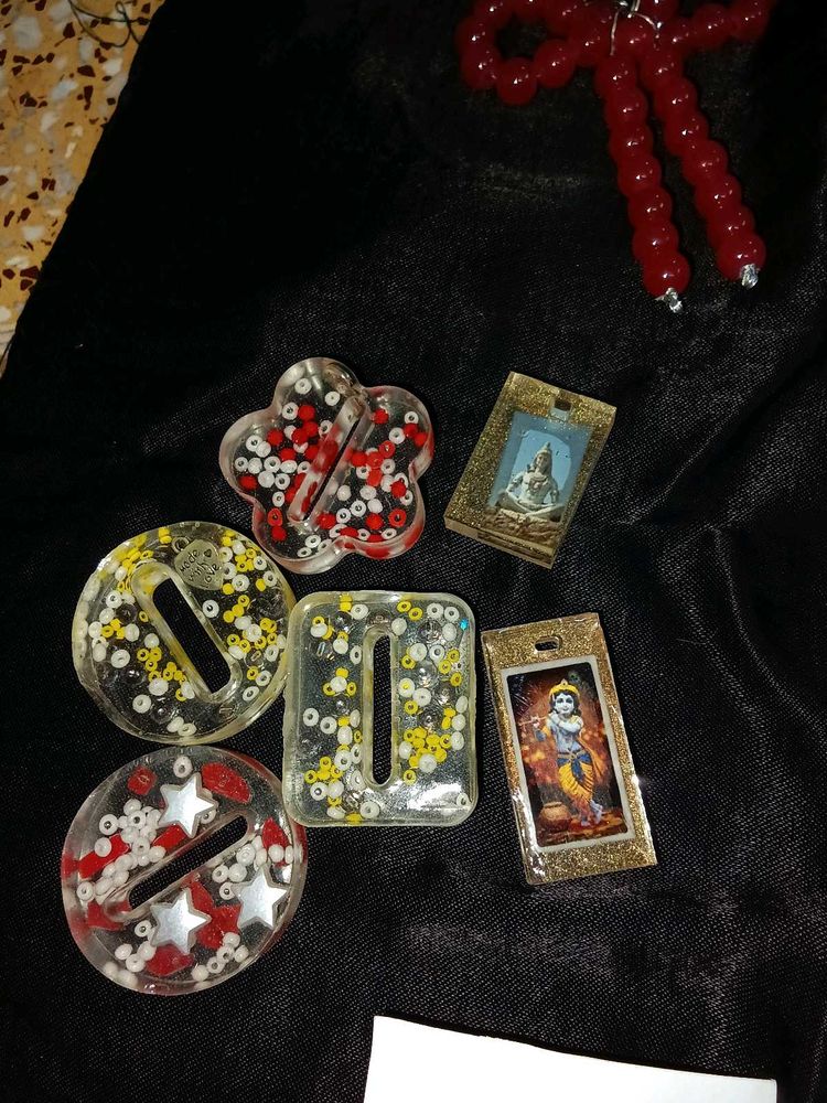 Handmade Resin Charms with Religious Figures