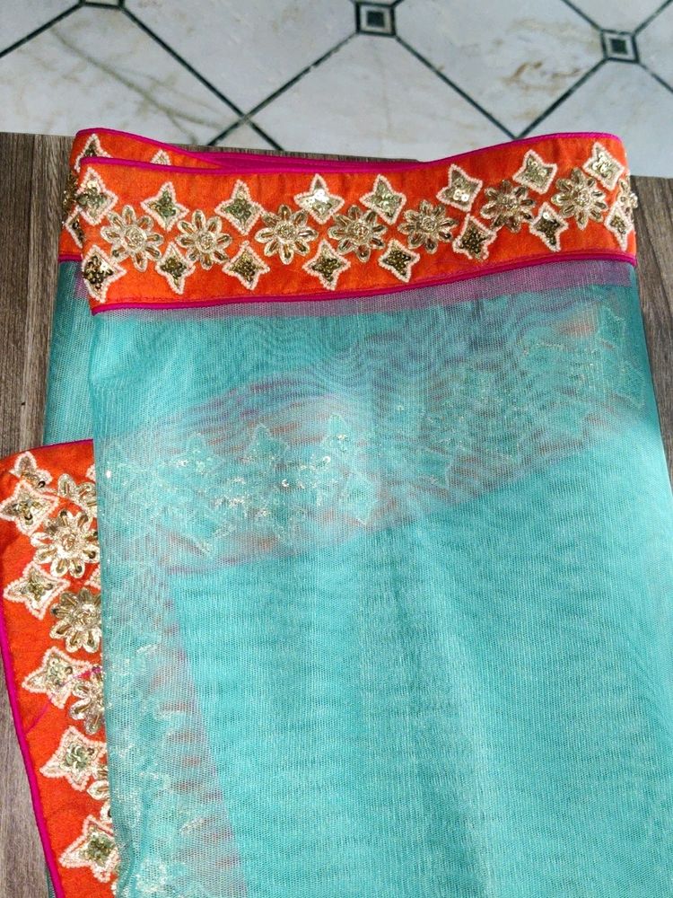 Hand Work Soft Net Duptta