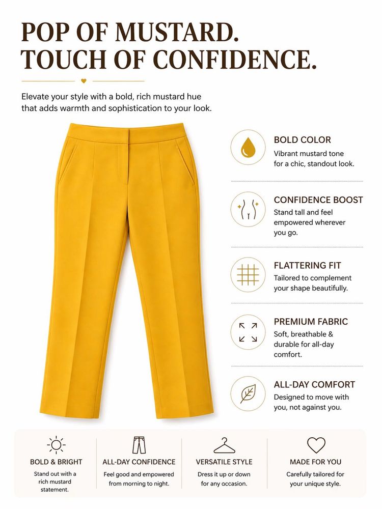 Mustard Tailored Pants