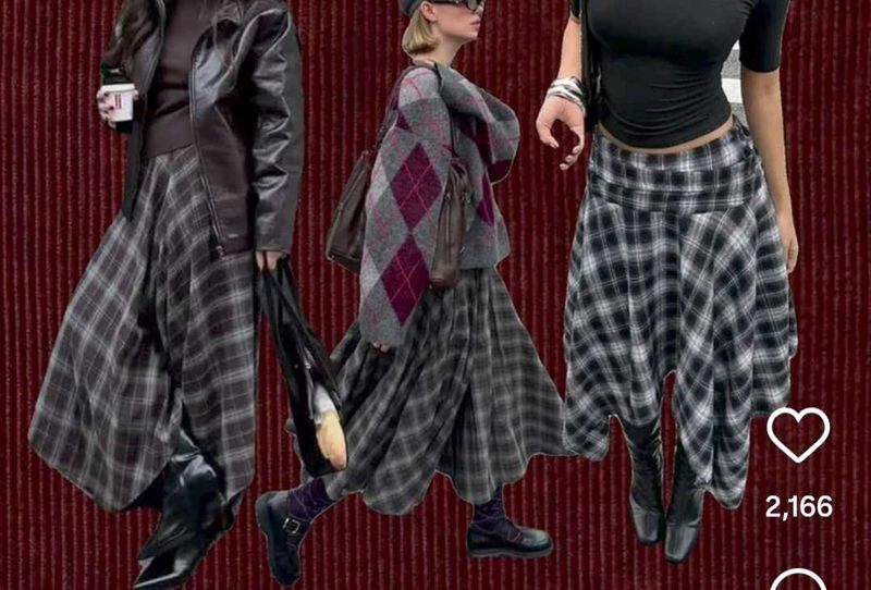American Plaid Skirt - Y2K Grunge Style